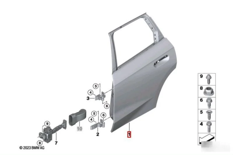 Дверь задняя левая BMW X1 U11 2022-2025 - изображение 1