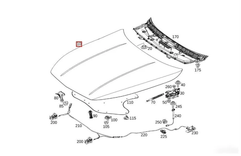 Капот Mercedes S W217 2013-2021