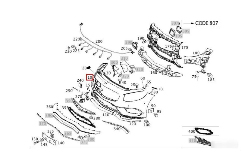 Бампер передний Mercedes S W217 2013-2021 - изображение 1