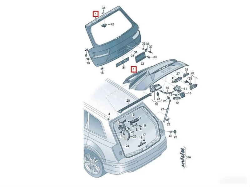 Крышка багажника задняя Audi Q7 4M 2015-2025 - изображение 1