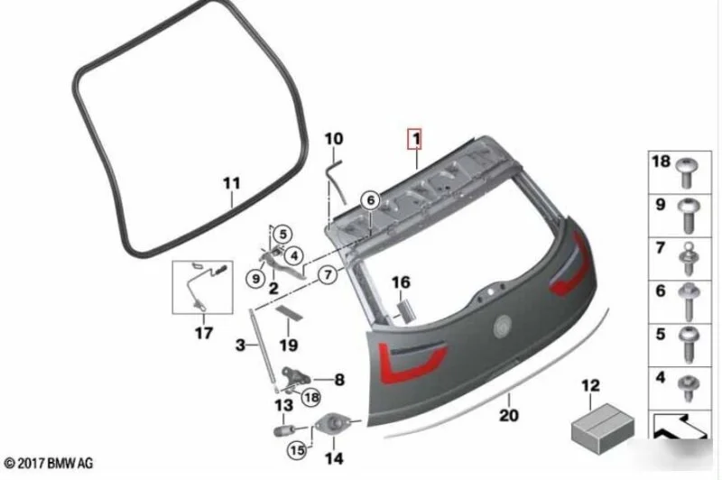 Крышка багажника задняя BMW I3 2013-2022 - изображение 1