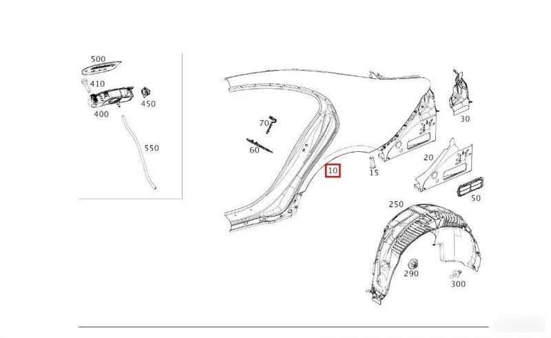 Крыло заднее левое Mercedes CLS W257 2017-2025 - изображение 1