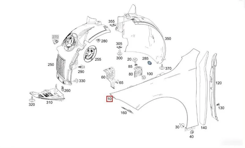Крыло переднее левое Mercedes CLA C118 2019-2025 - изображение 1