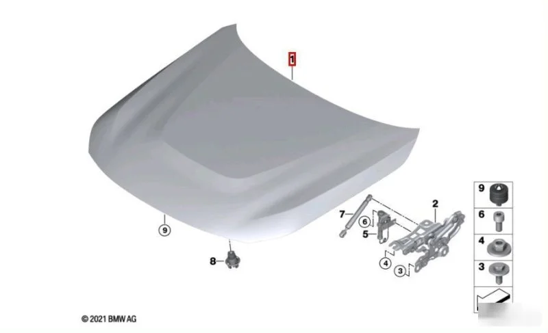 Капот передний BMW M2 G87 2022-2025
