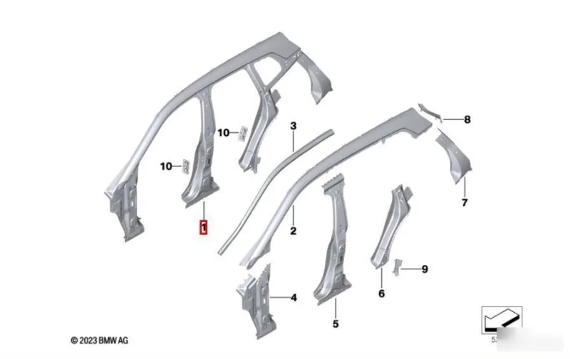 Боковина кузова левая BMW IX I20 2021-2025 - изображение 1