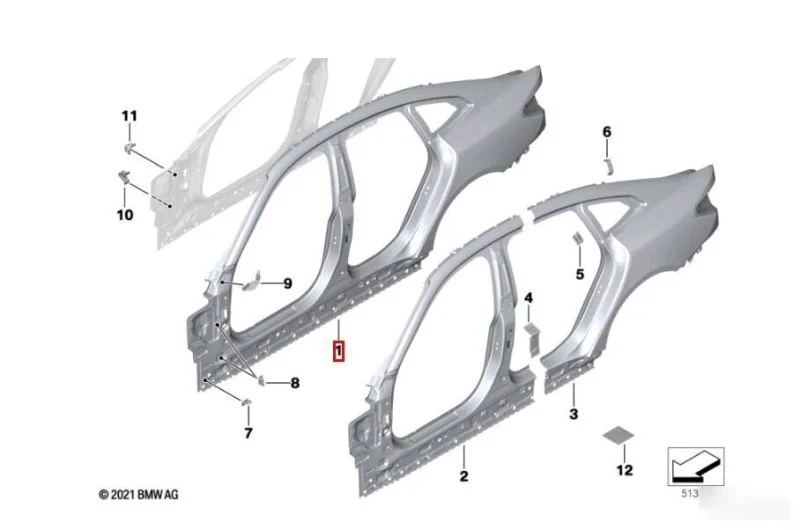 Боковина левая BMW 4 G26 2020-2024 - изображение 1