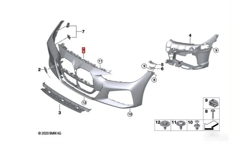 Бампер передний BMW 4 G22 2020-2024 - изображение 1