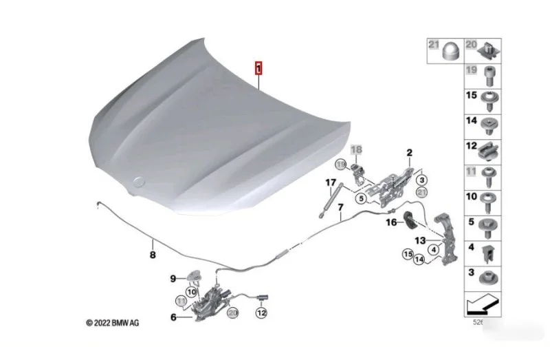 Капот передний BMW 7 G11 2022-2025 - изображение 1
