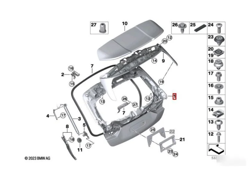 Крышка багажника задняя BMW 1 F40 2019-2025 - изображение 1
