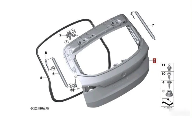 Крышка багажника задняя BMW 2 U06 2021-2025 - изображение 1