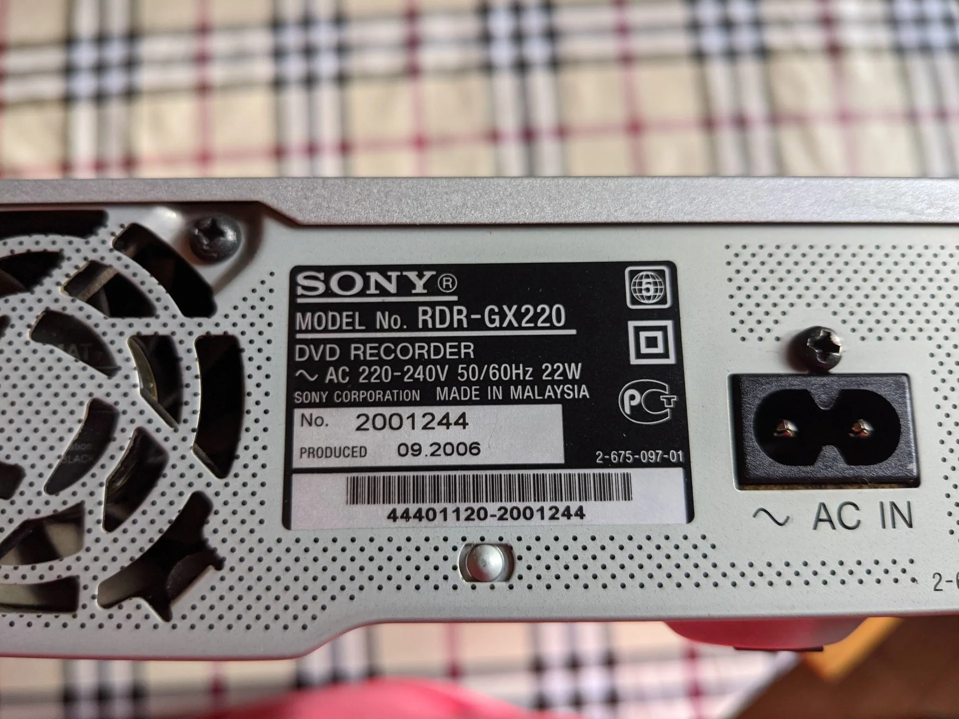 DVD - рекордер плеер Sony RDR-GX220 есть поломка и Оригинальная инструкция на РУССКОМ языке - миниатюра 5