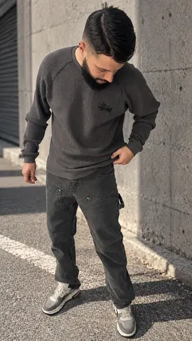 Лонгслив Stussy Raglan Thermal Long-Sleeve Crew