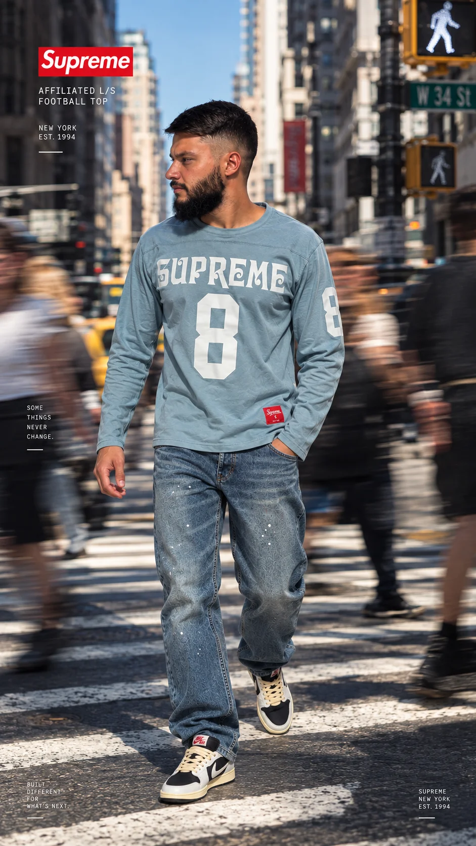 Лонгслив Supreme Affiliated L/S Football Top - изображение 2
