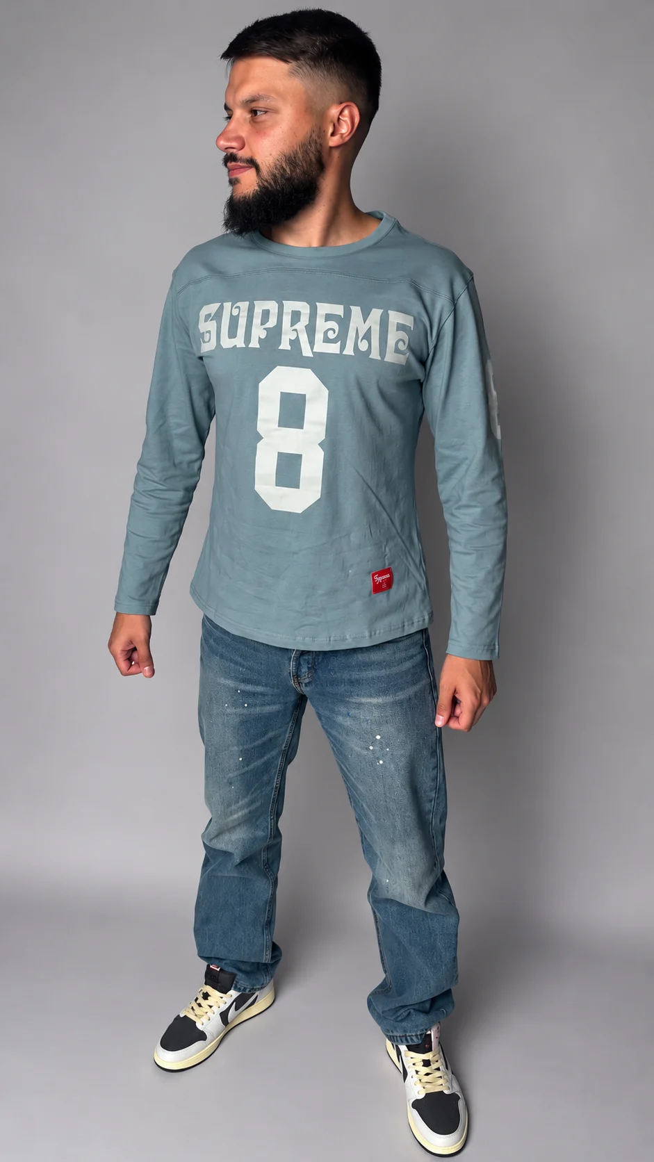 Лонгслив Supreme Affiliated L/S Football Top - миниатюра 11
