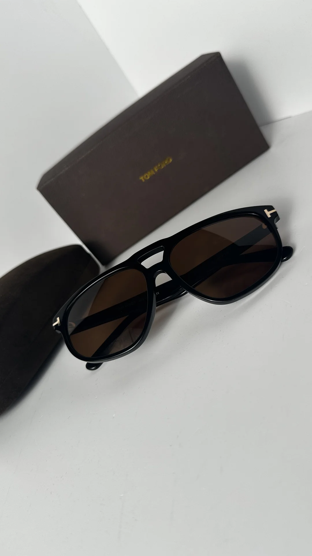 Солнцезащитные очки Tom Ford коричневые - миниатюра 10