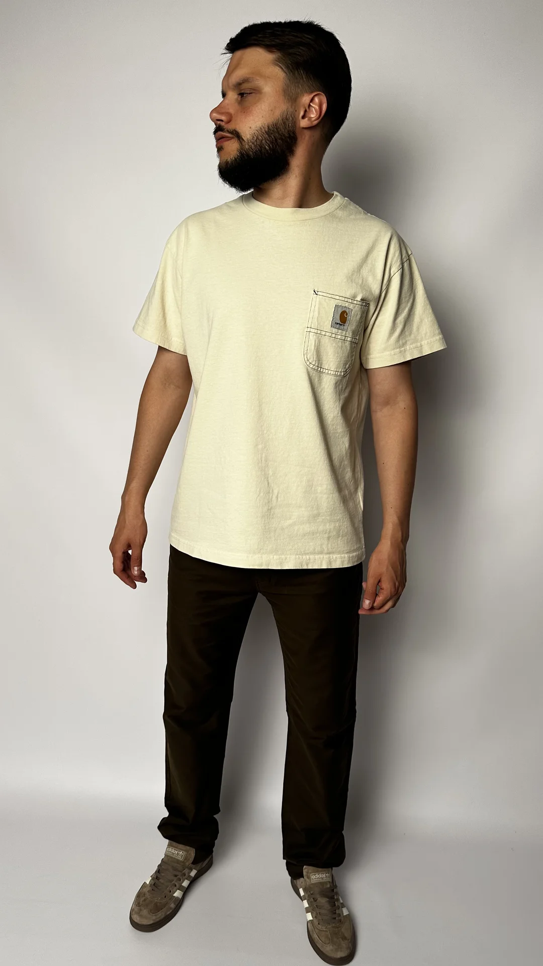 Футболка Carhartt бежевая - миниатюра 2