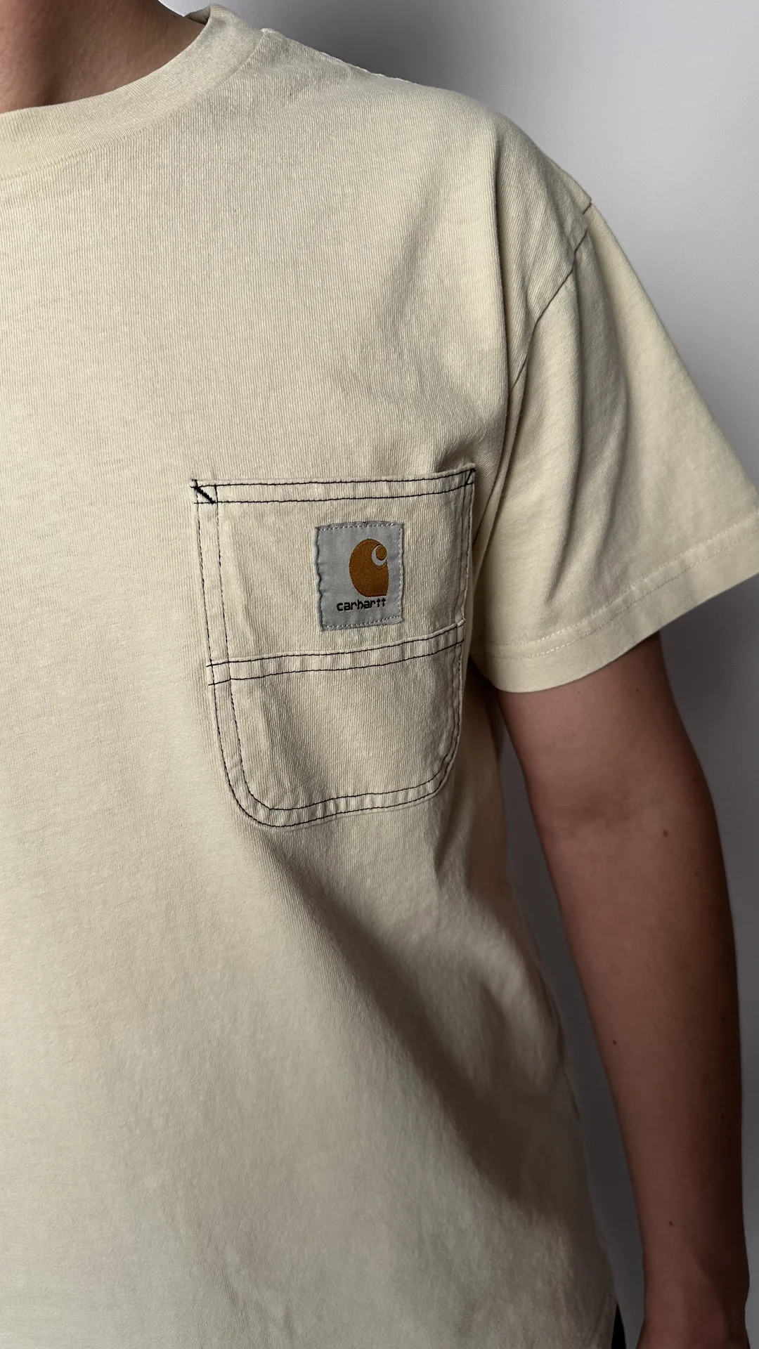 Футболка Carhartt бежевая - миниатюра 3