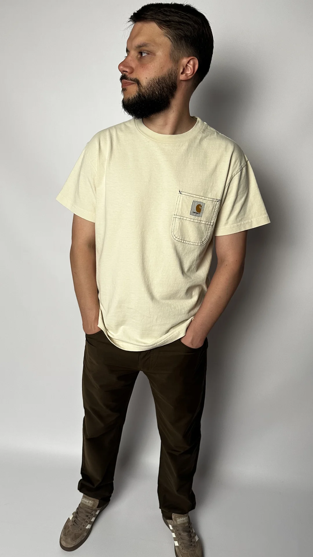 Футболка Carhartt бежевая - миниатюра 7