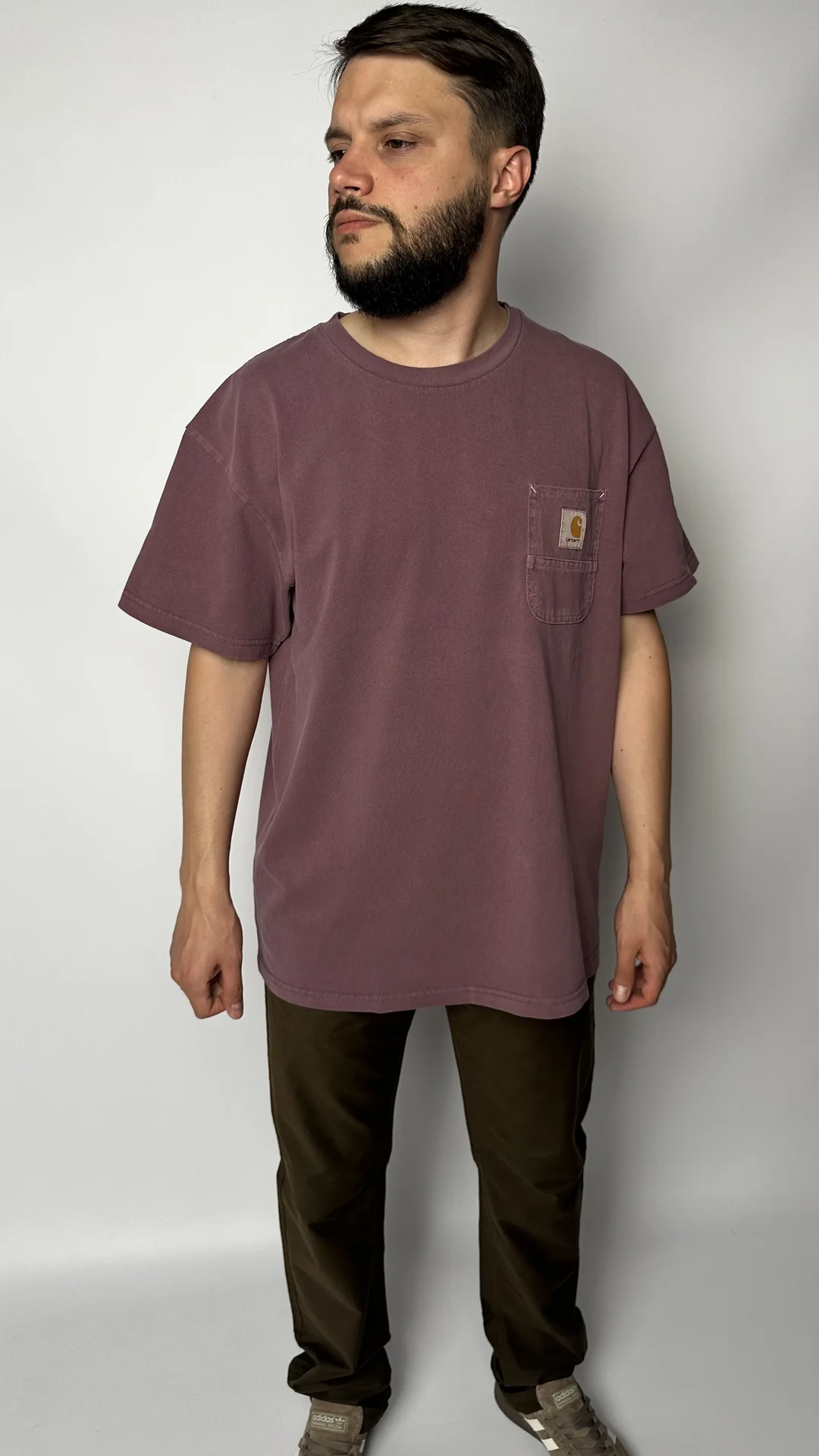 Футболка Carhartt бордовая - миниатюра 4