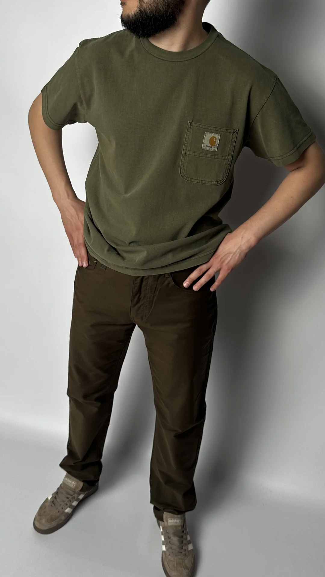 Футболка Carhartt зеленая - миниатюра 2
