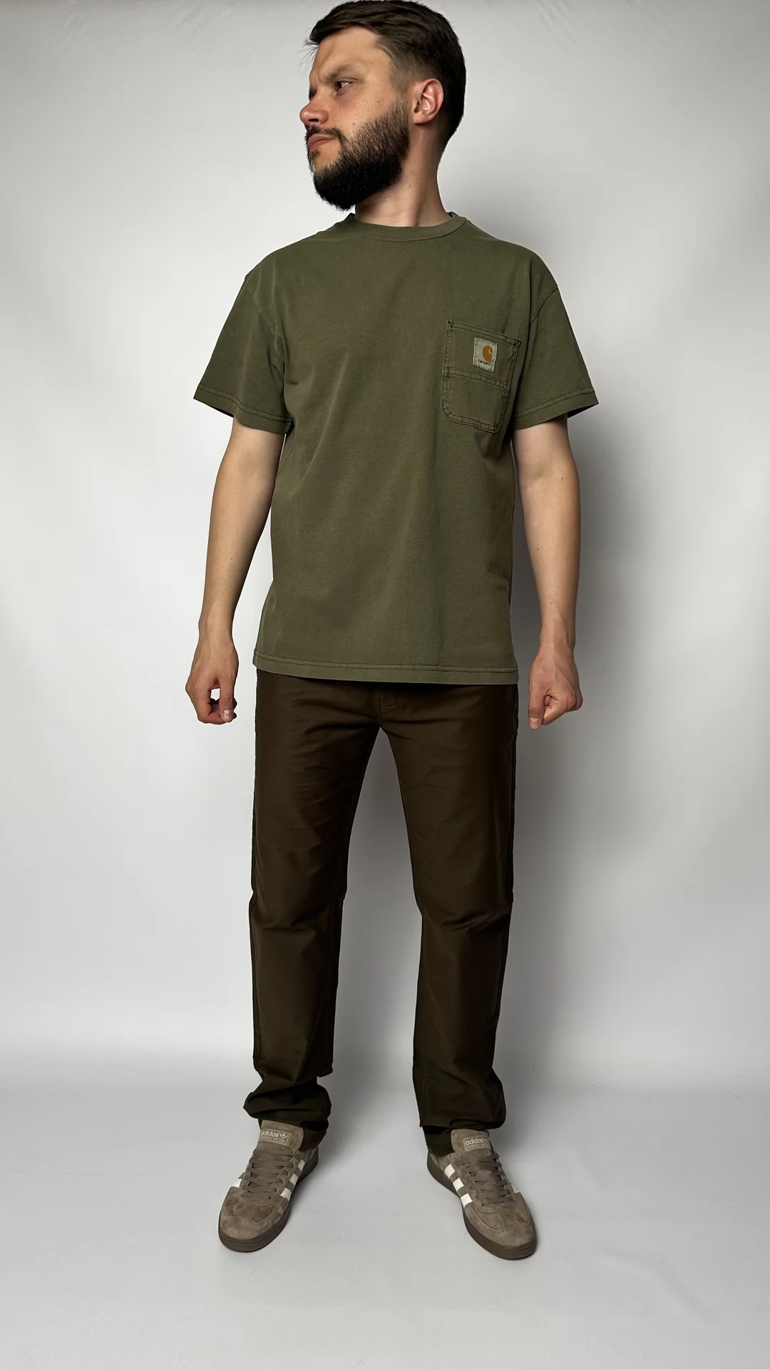 Футболка Carhartt зеленая - миниатюра 5