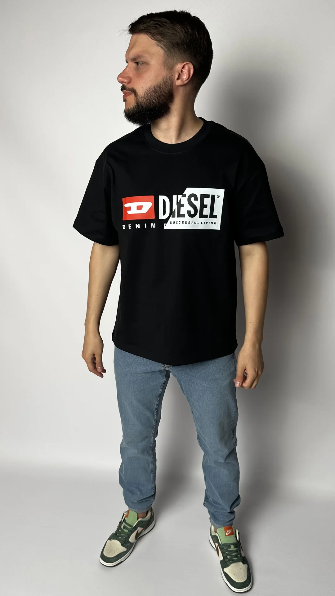 футболка Diesel черная - миниатюра 2