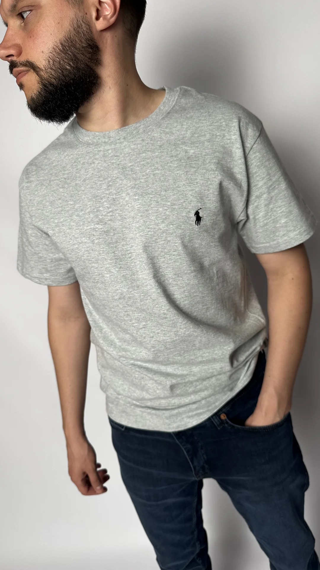 Футболка Polo Ralph Lauren серая - миниатюра 2