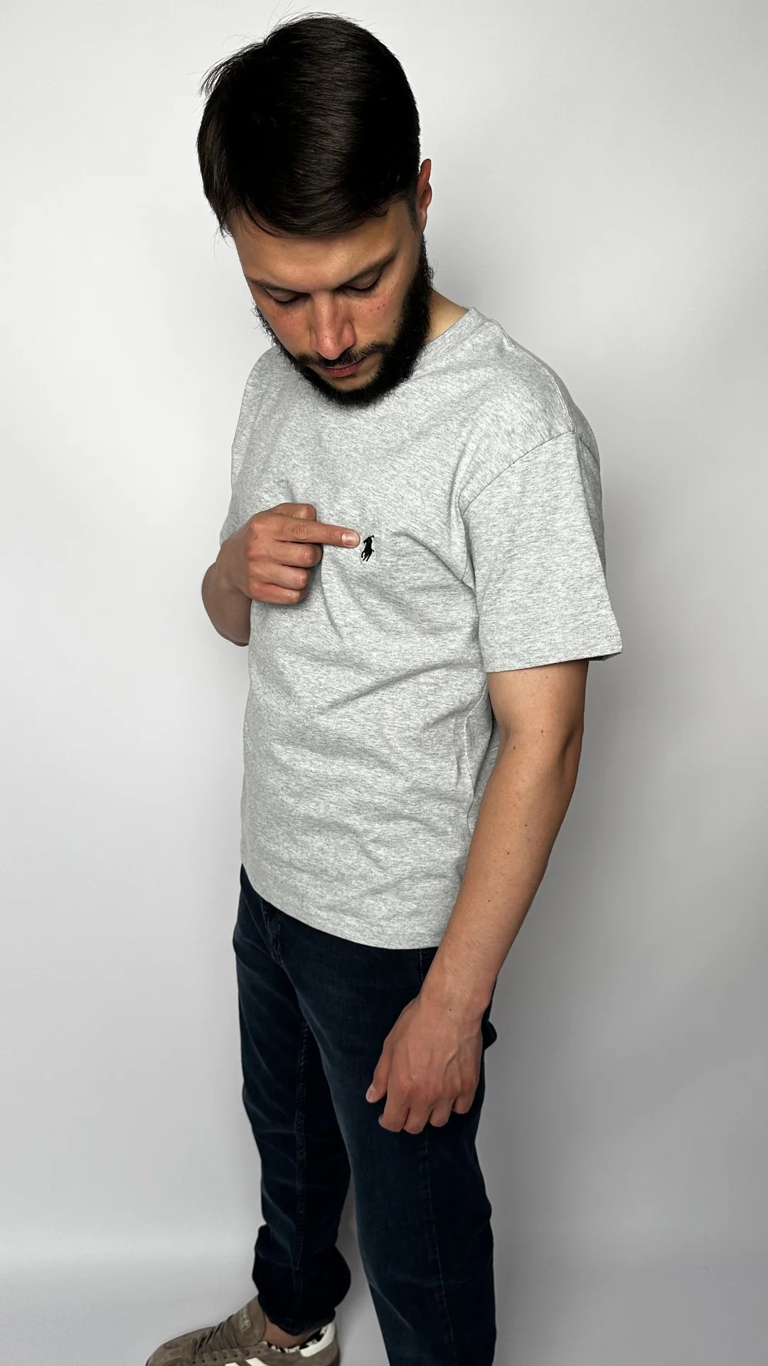 Футболка Polo Ralph Lauren серая - миниатюра 3