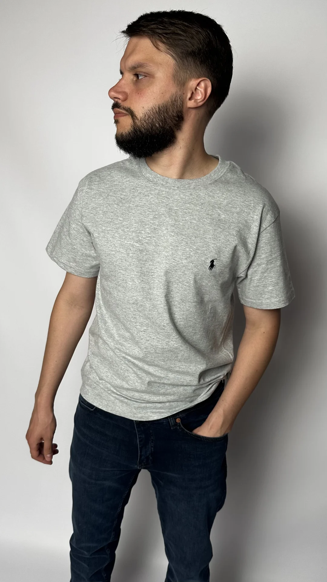 Футболка Polo Ralph Lauren серая - миниатюра 5