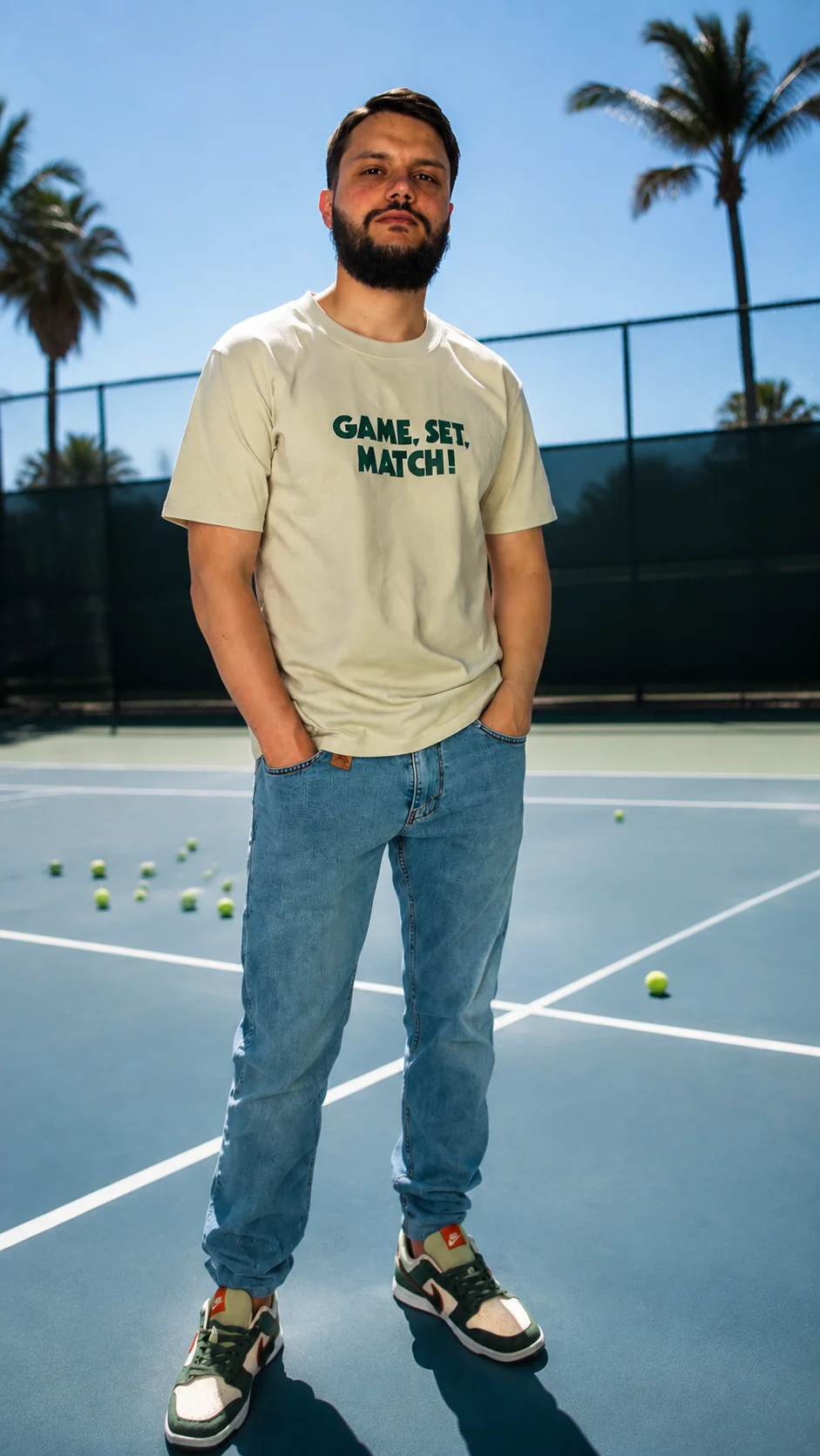 футболка Lacoste бежевая - изображение 1