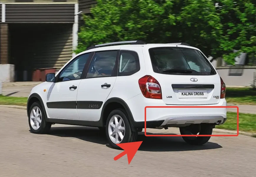 Lada Kalina Cross c 2014г. - Накладка задняя - миниатюра 9