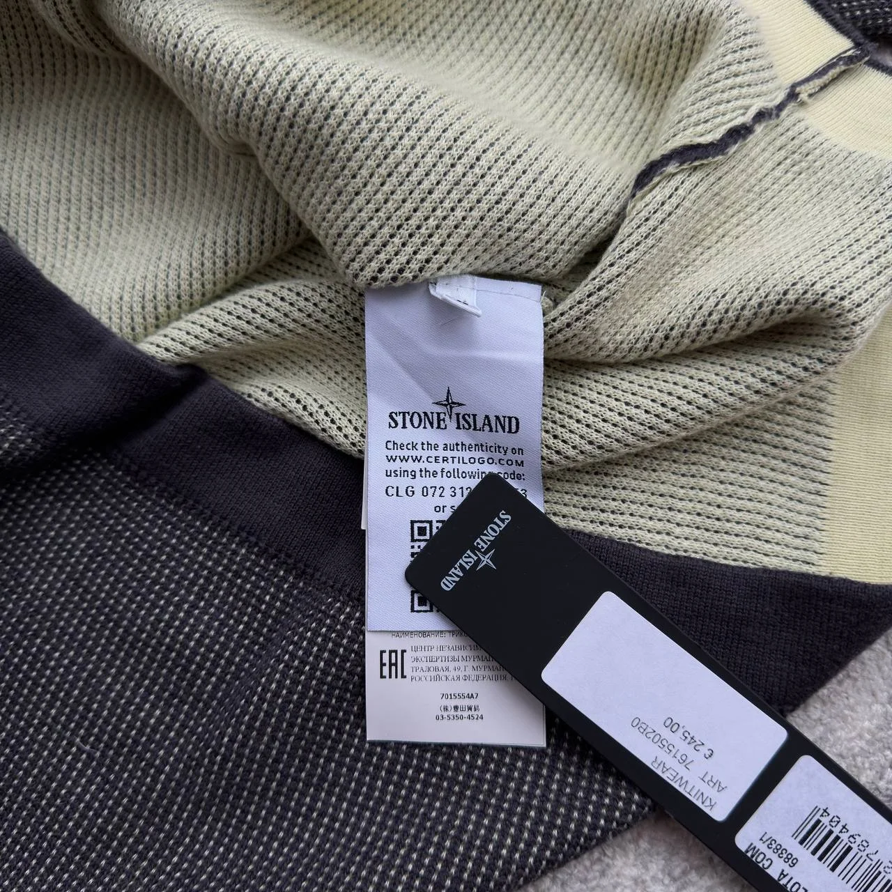 Свитер Stone Island Crew Neck Two Different Colour - миниатюра 7
