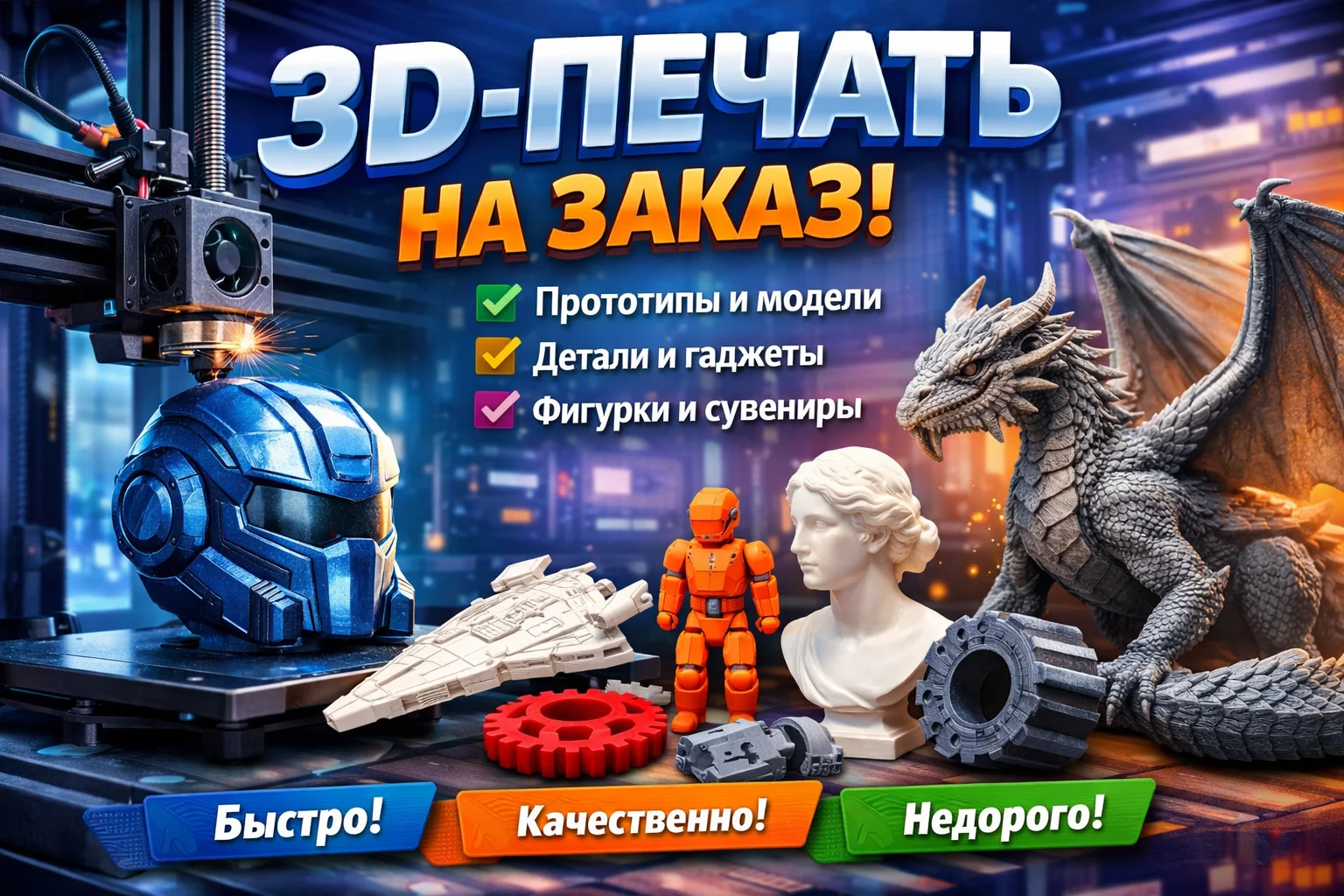 Печать на 3д принтере - изображение 1