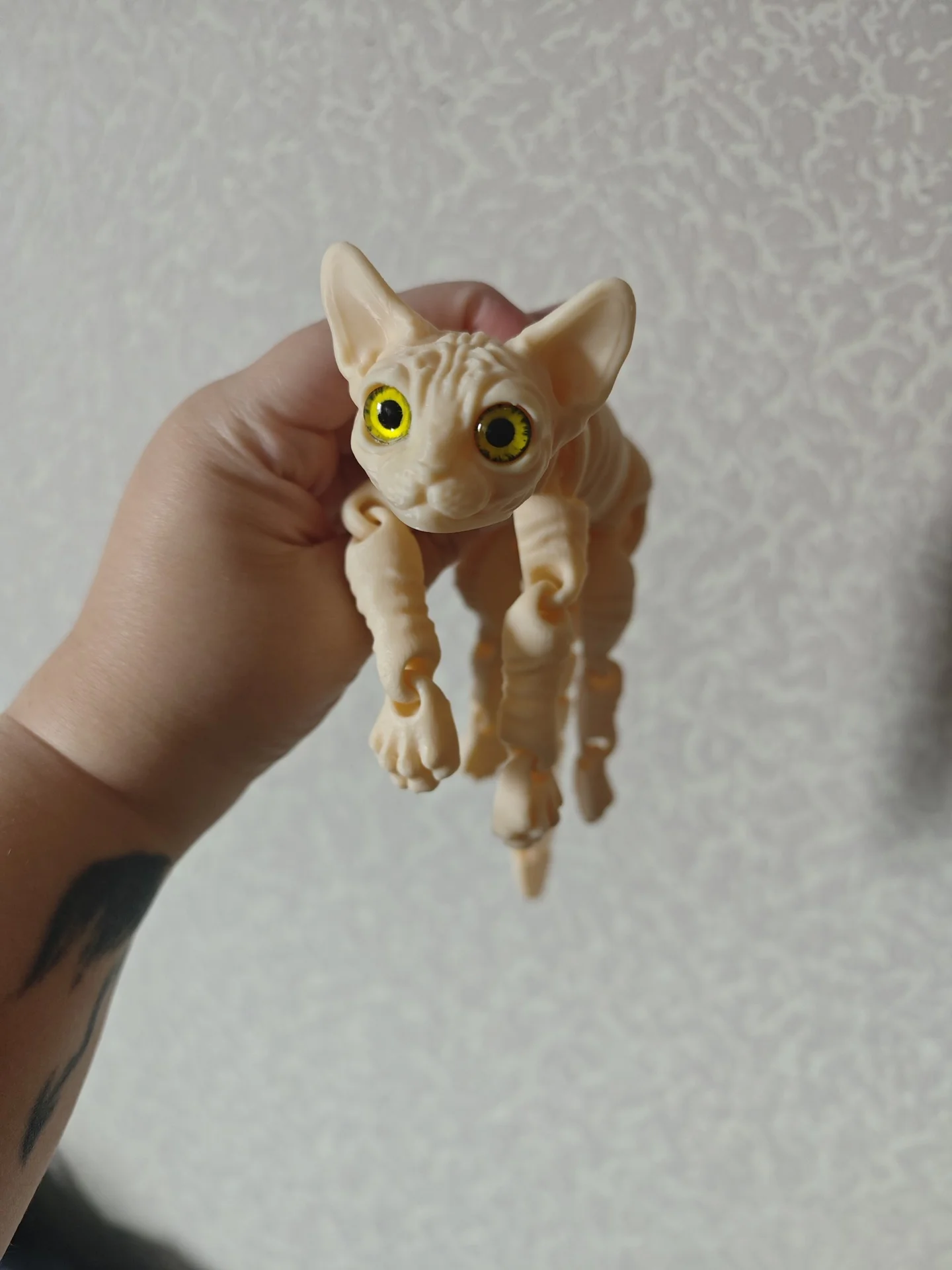 Антистресс игрушка подвижный кот Сфинкс большой - миниатюра 3