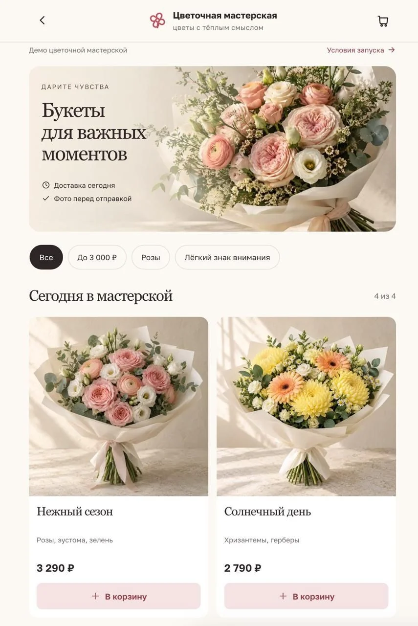 клмплект для бизнеса: Сайт + приложение телеграм - изображение 1