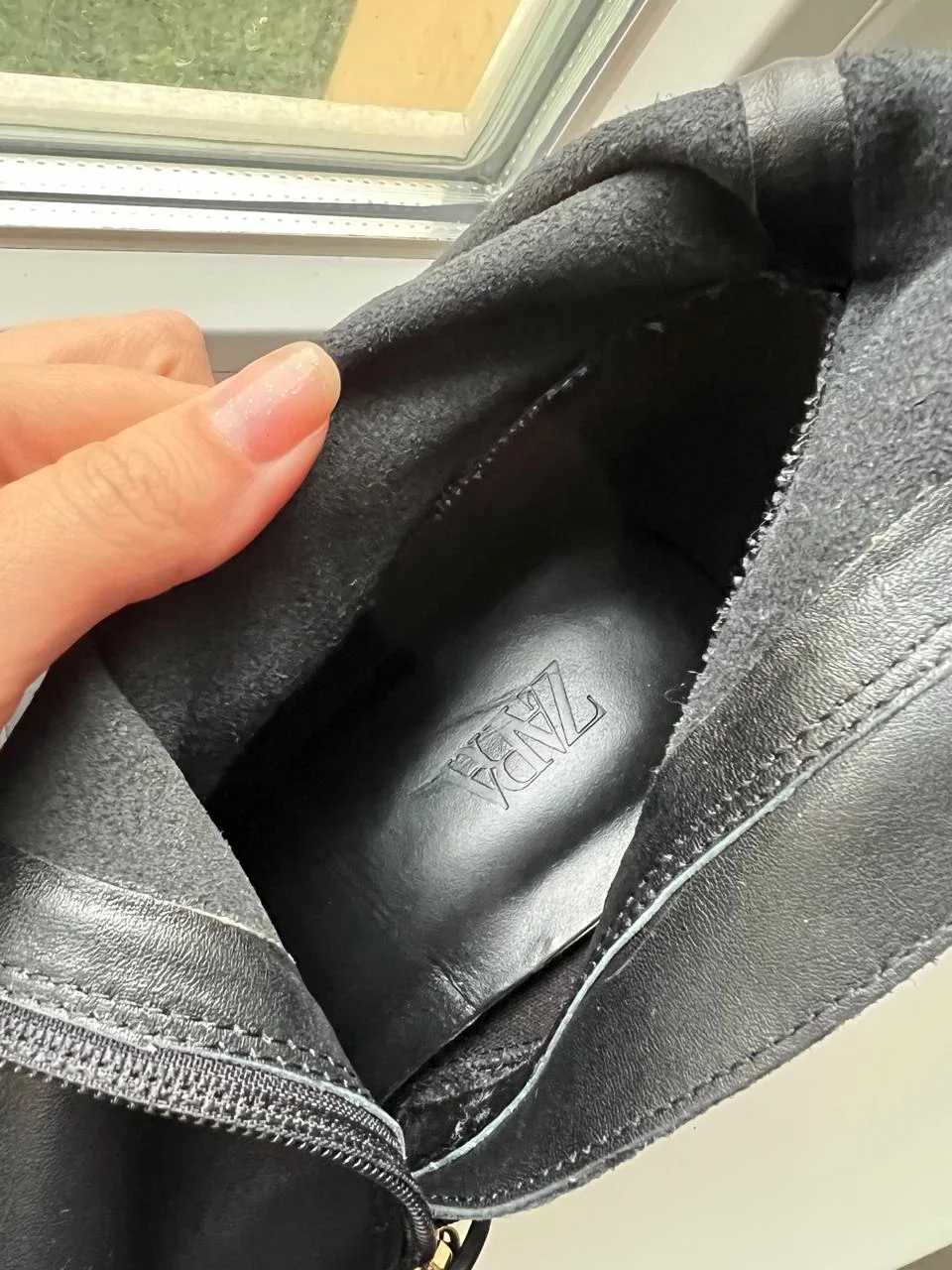 Новые сапоги полусапожки zara оригинал кожа - миниатюра 5
