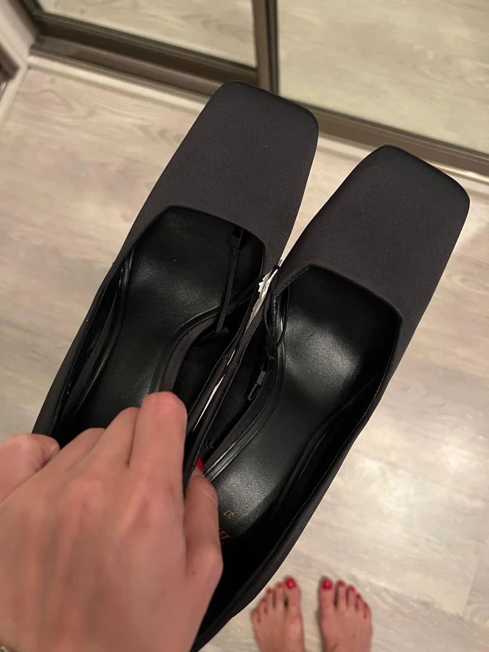 Новые сатиновые атласные туфли Zara оригинал 37 - миниатюра 3