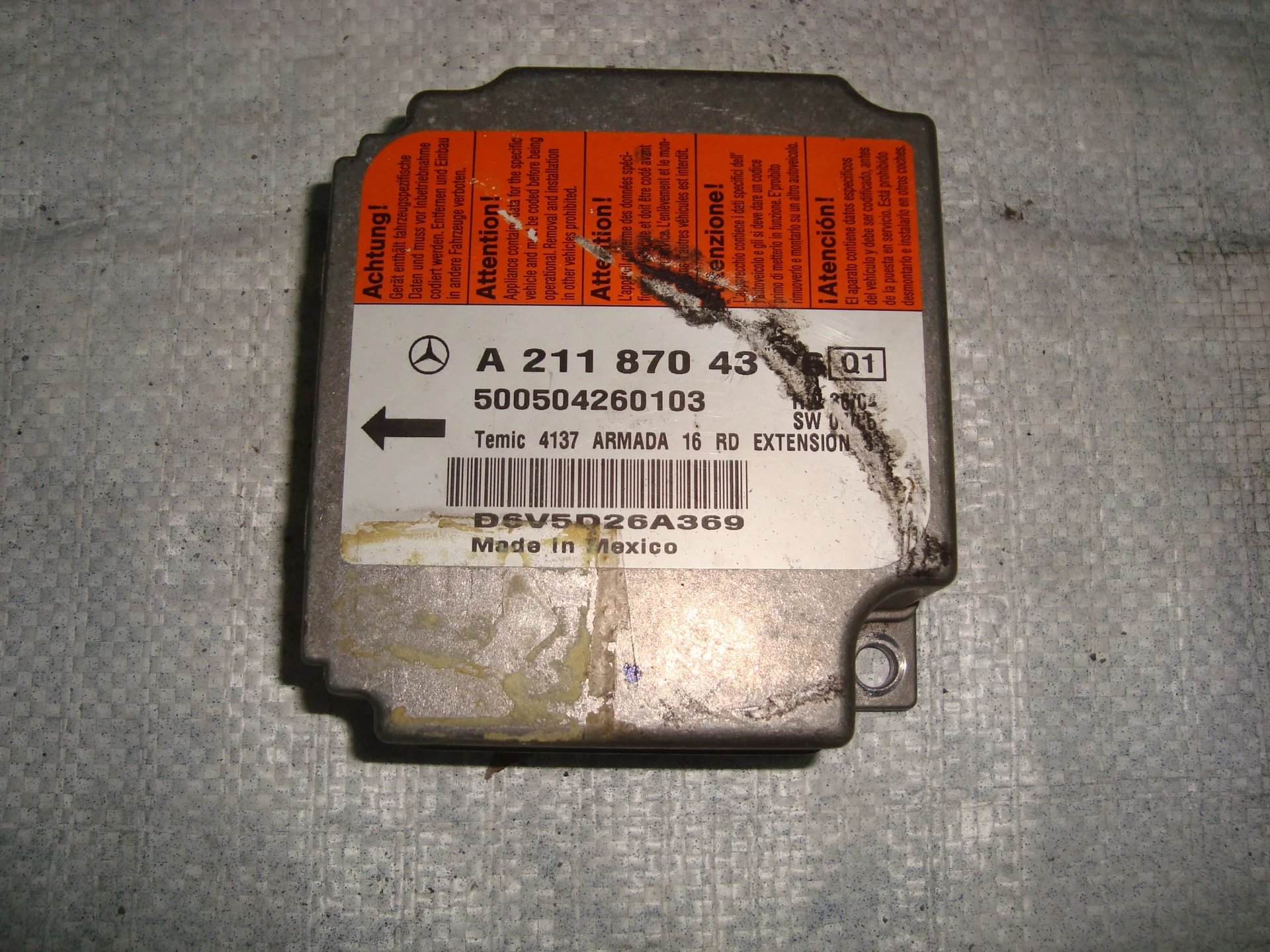 Блок SRS Mercedes-Benz W211 271 A2118704326 - изображение 1