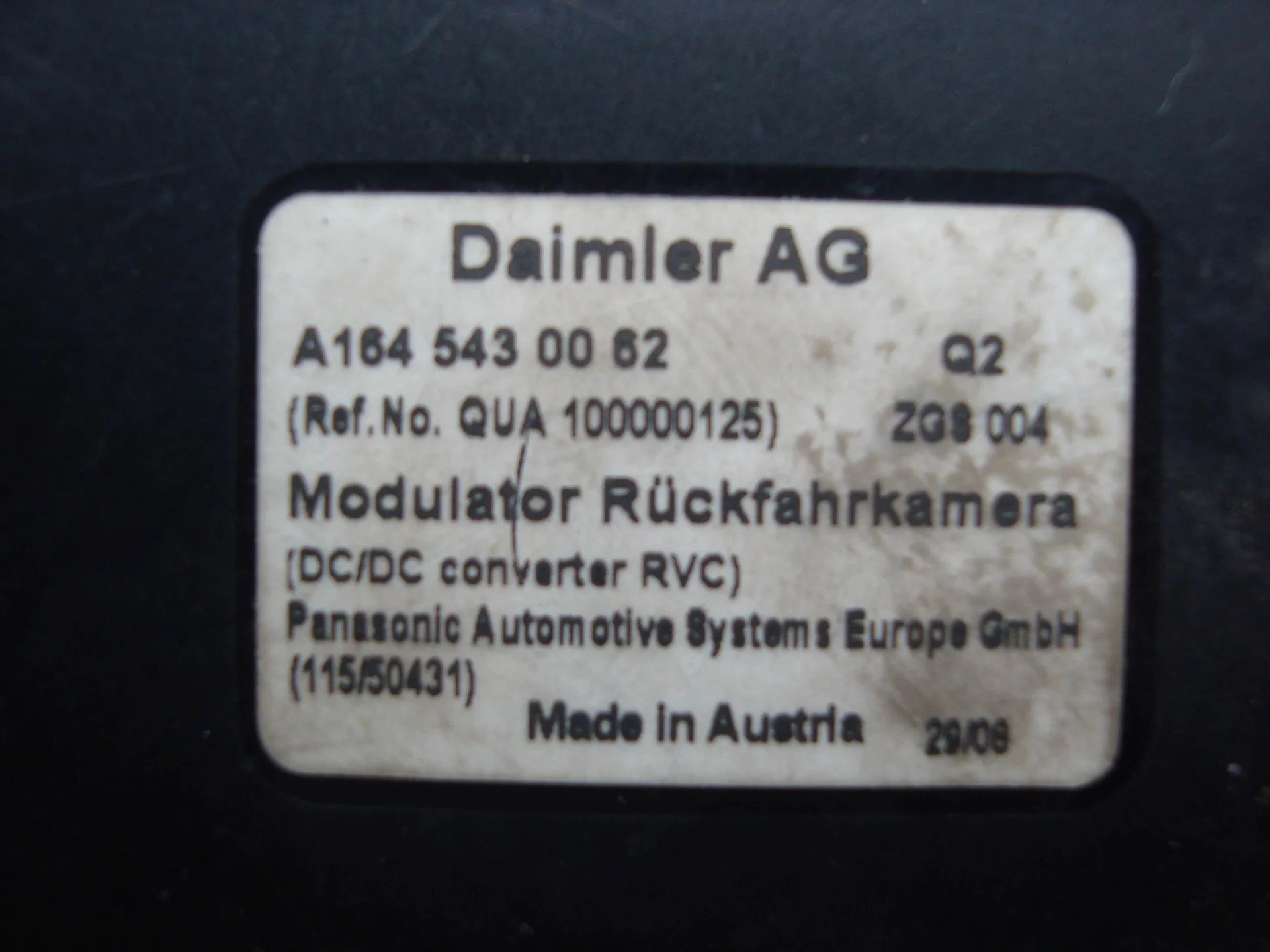 Блок управления камерой заднего хода Mercedes-Benz W164 113 A1645430062 - миниатюра 2