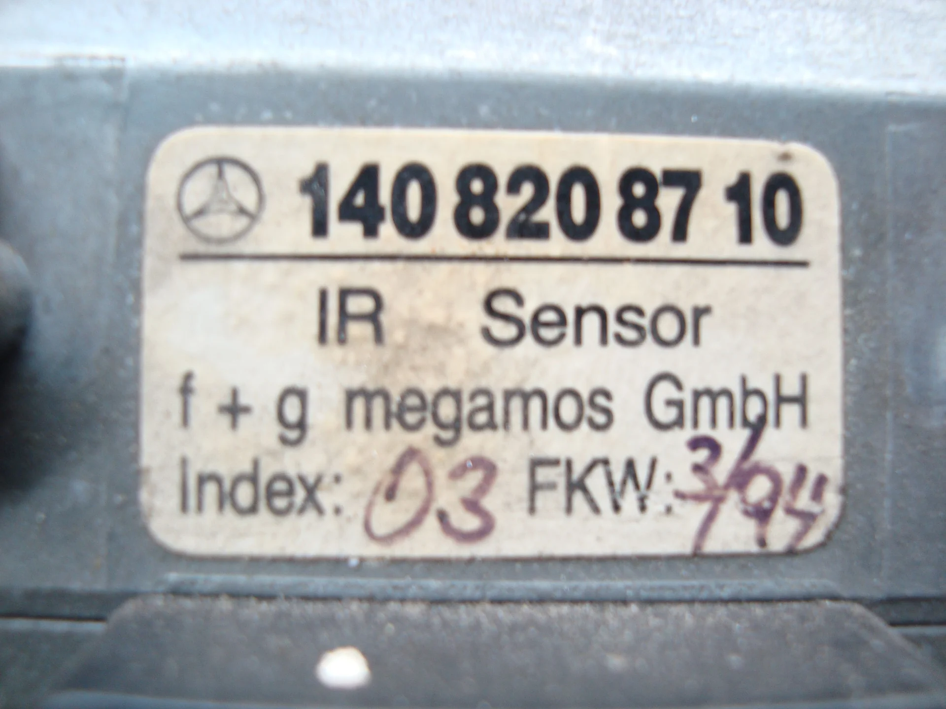 Датчик объема салона Mercedes-Benz W140 A1408208710 - миниатюра 3