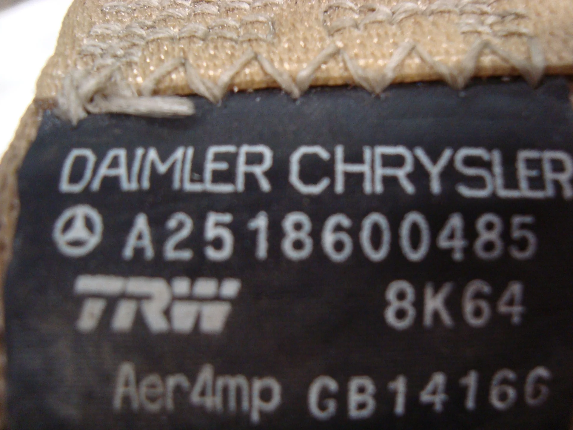 Ремень безопасности задний правый Mercedes-Benz W251 272 A2518600485 - миниатюра 3