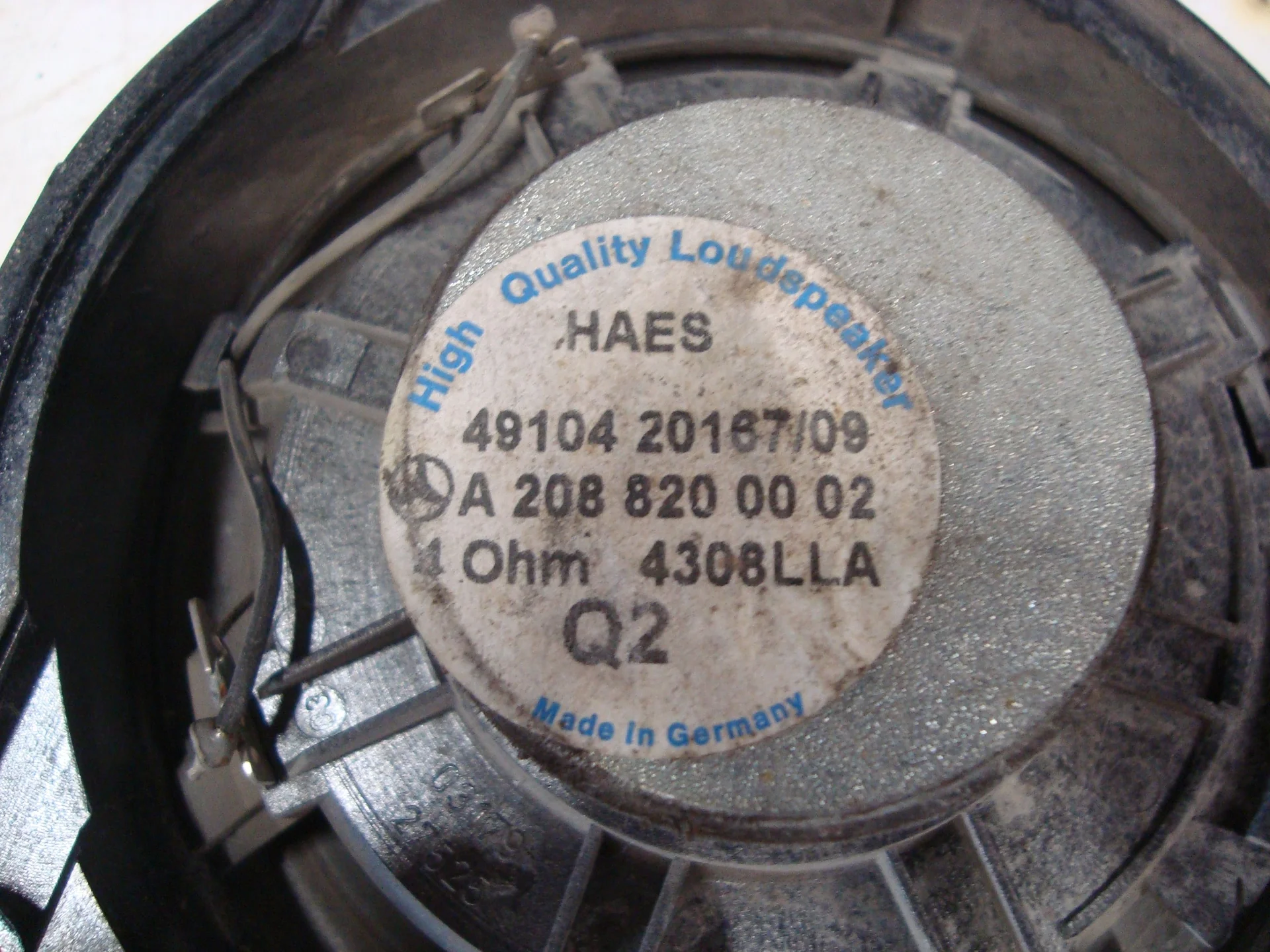 Динамик передний Mercedes-Benz C208 111 A2088200002 - миниатюра 3