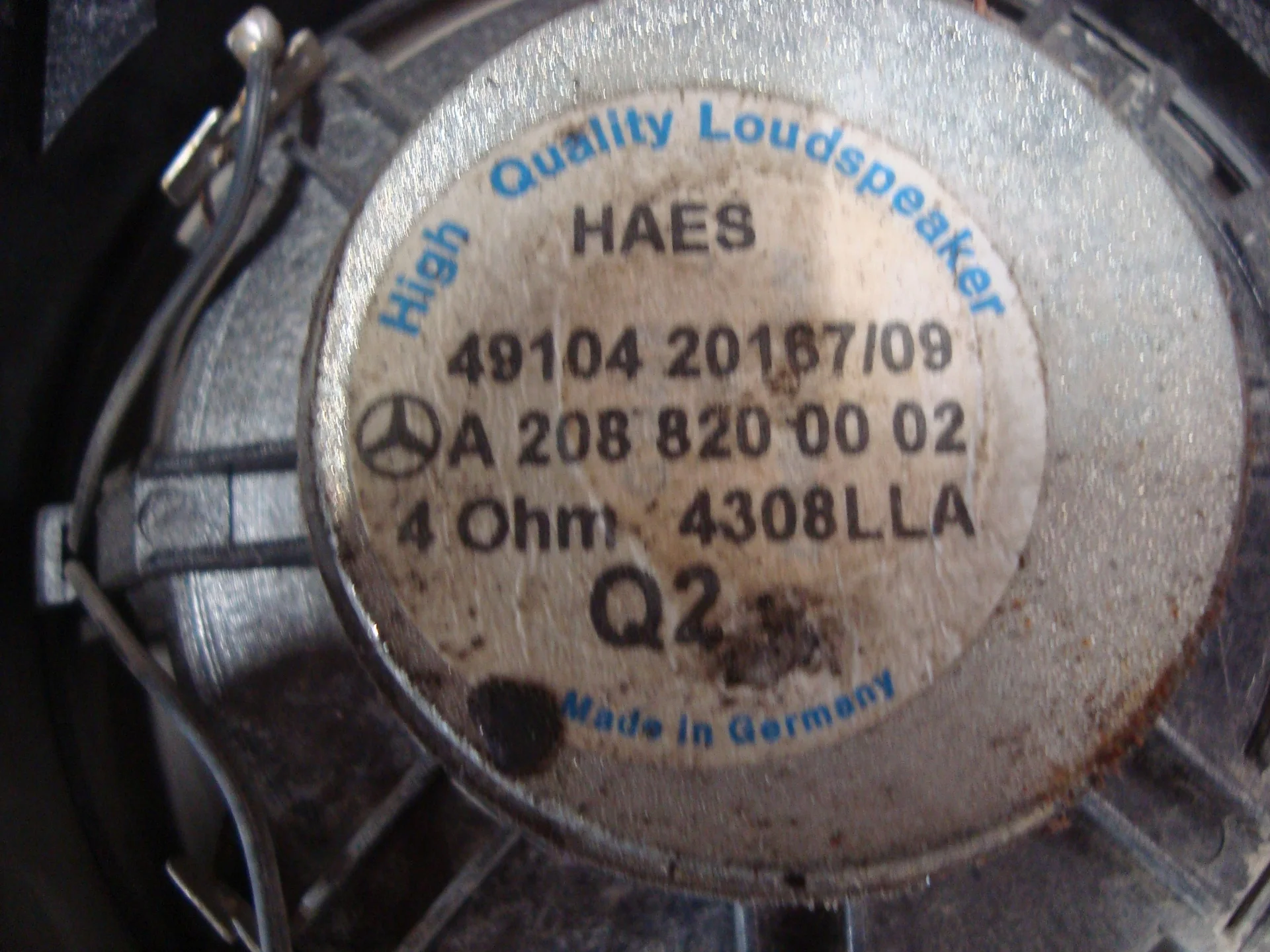 Динамик передний Mercedes-Benz C208 111 A2088200002 - миниатюра 3