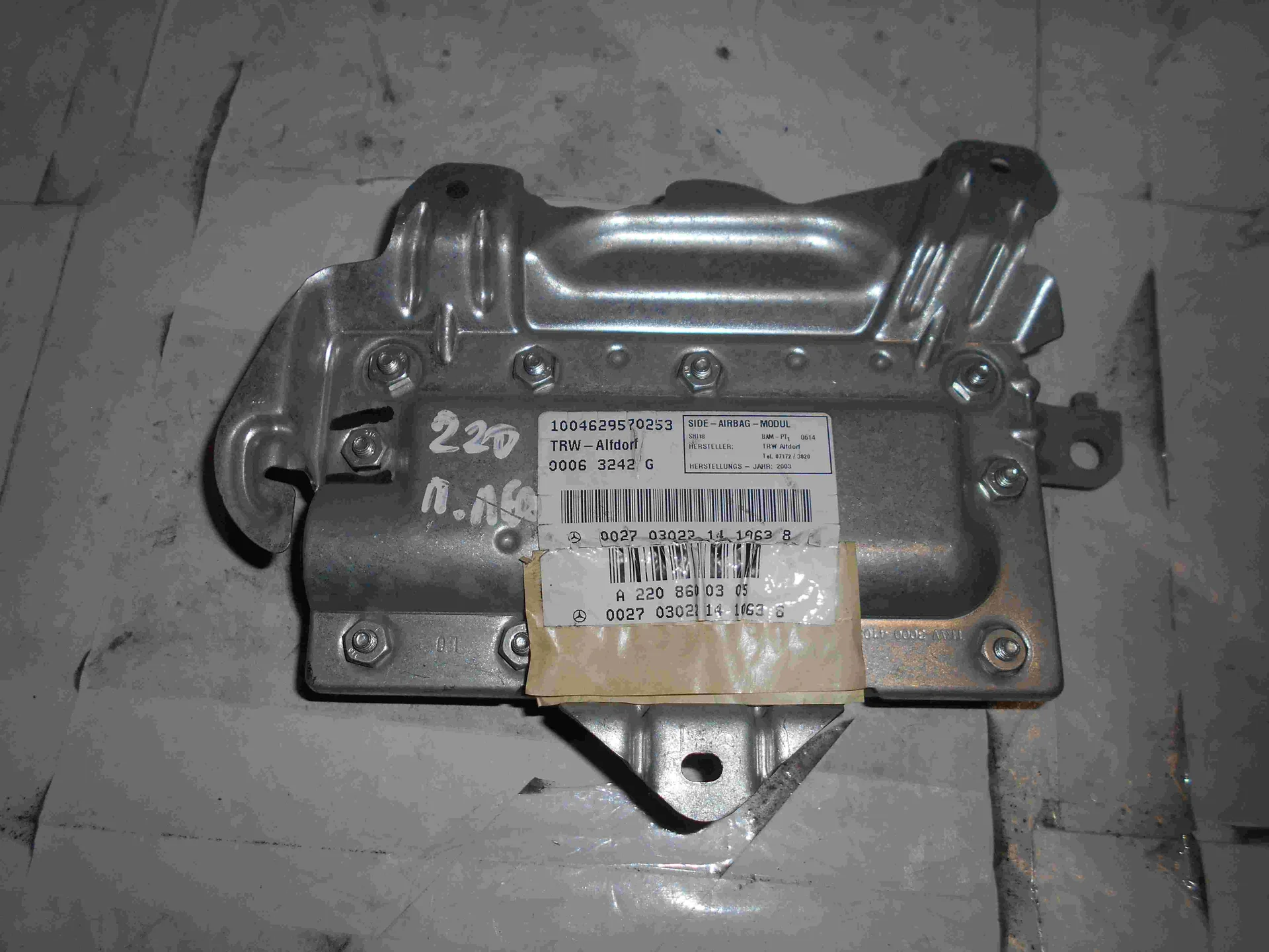 Подушка безопасности передней левой двери Mercedes-Benz W220  A2208600305 - миниатюра 2