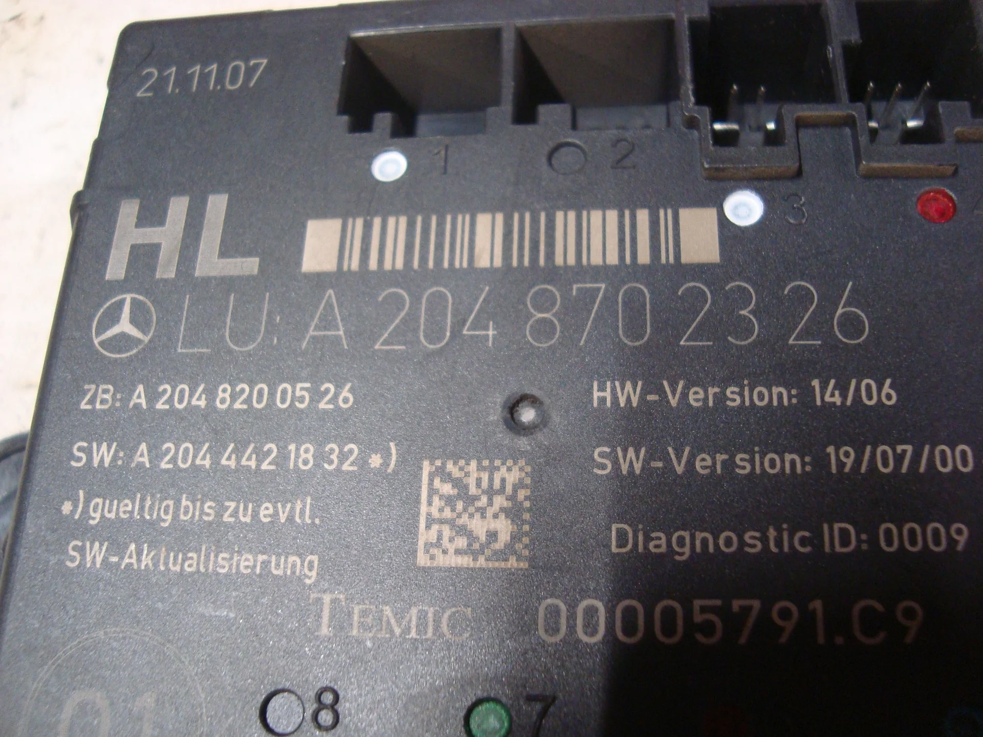 Блок управления задней левой двери Mercedes-Benz W204 271 A2048702426 - миниатюра 3