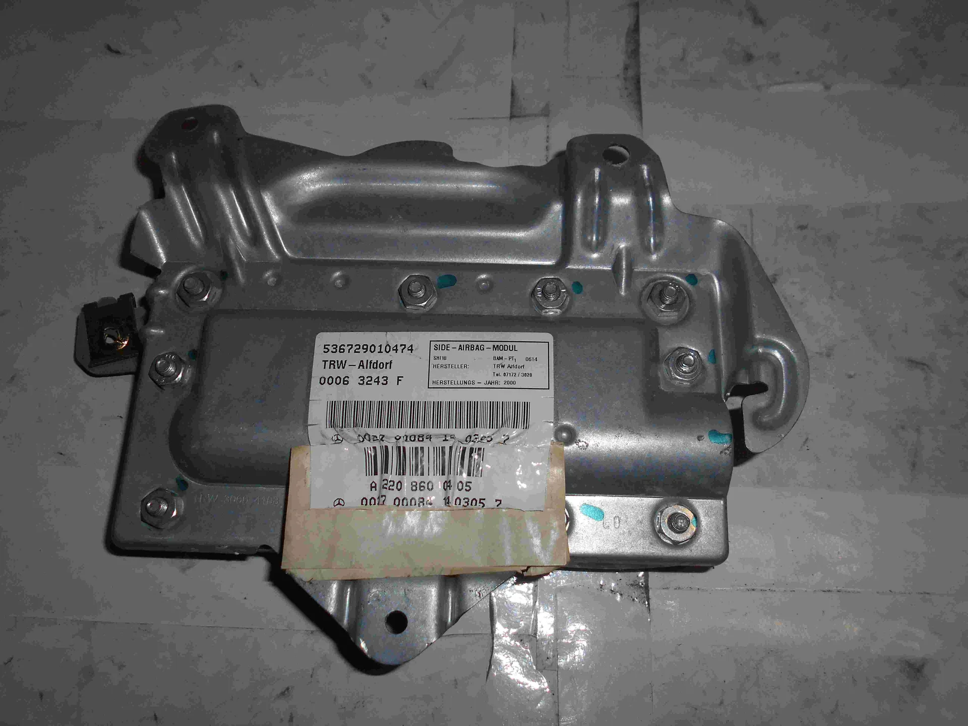 Подушка безопасности передней правой двери Mercedes-Benz W220 A2208600405 - миниатюра 2