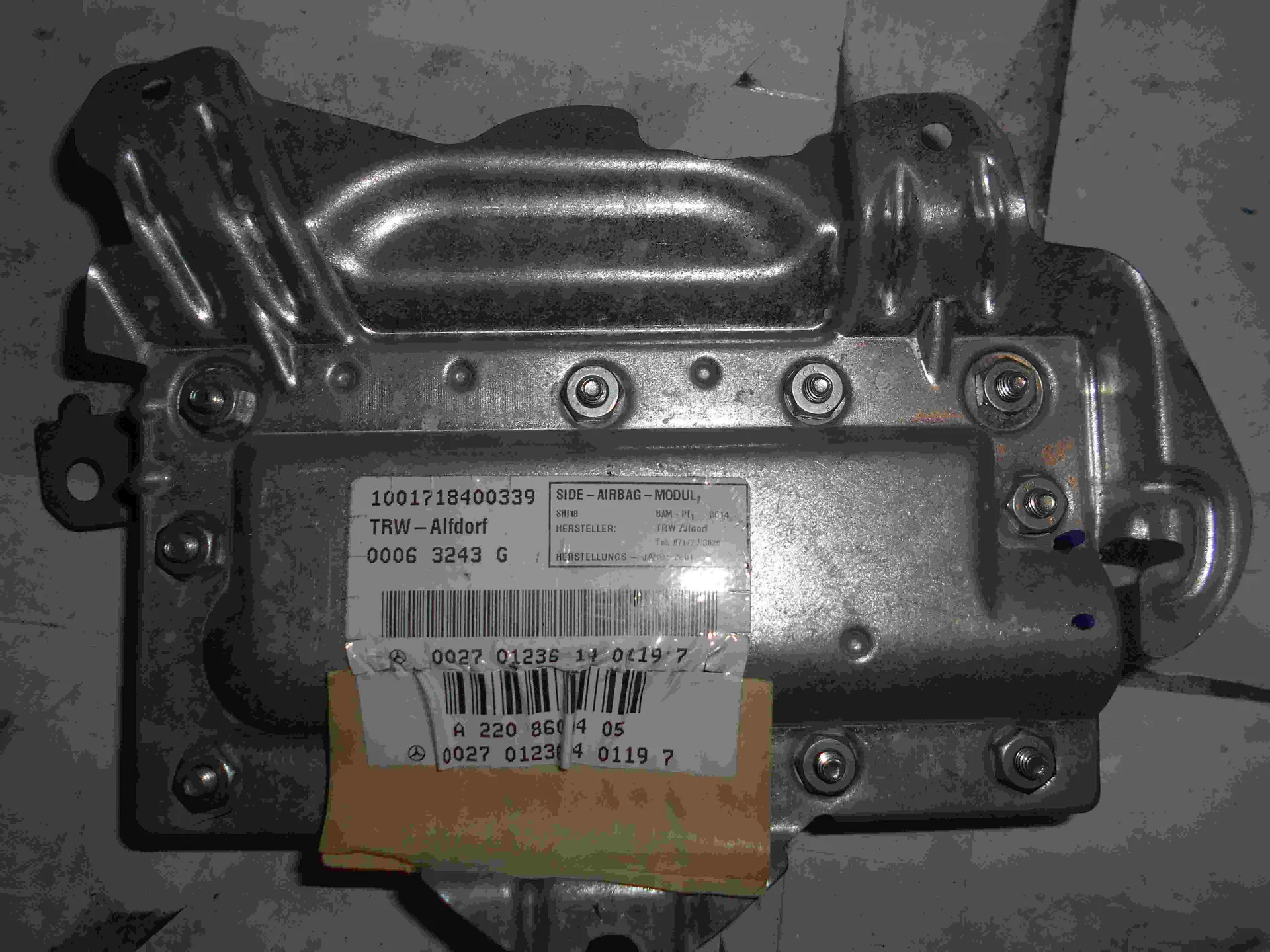 Подушка безопасности задней правой двери Mercedes-Benz W220 A2208600405 - миниатюра 2