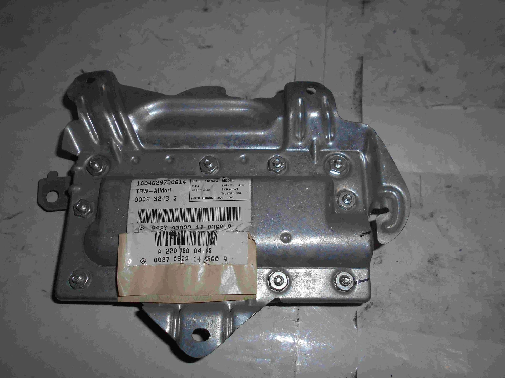 Подушка безопасности передней правой двери Mercedes-Benz W220 A2208600405 - миниатюра 2