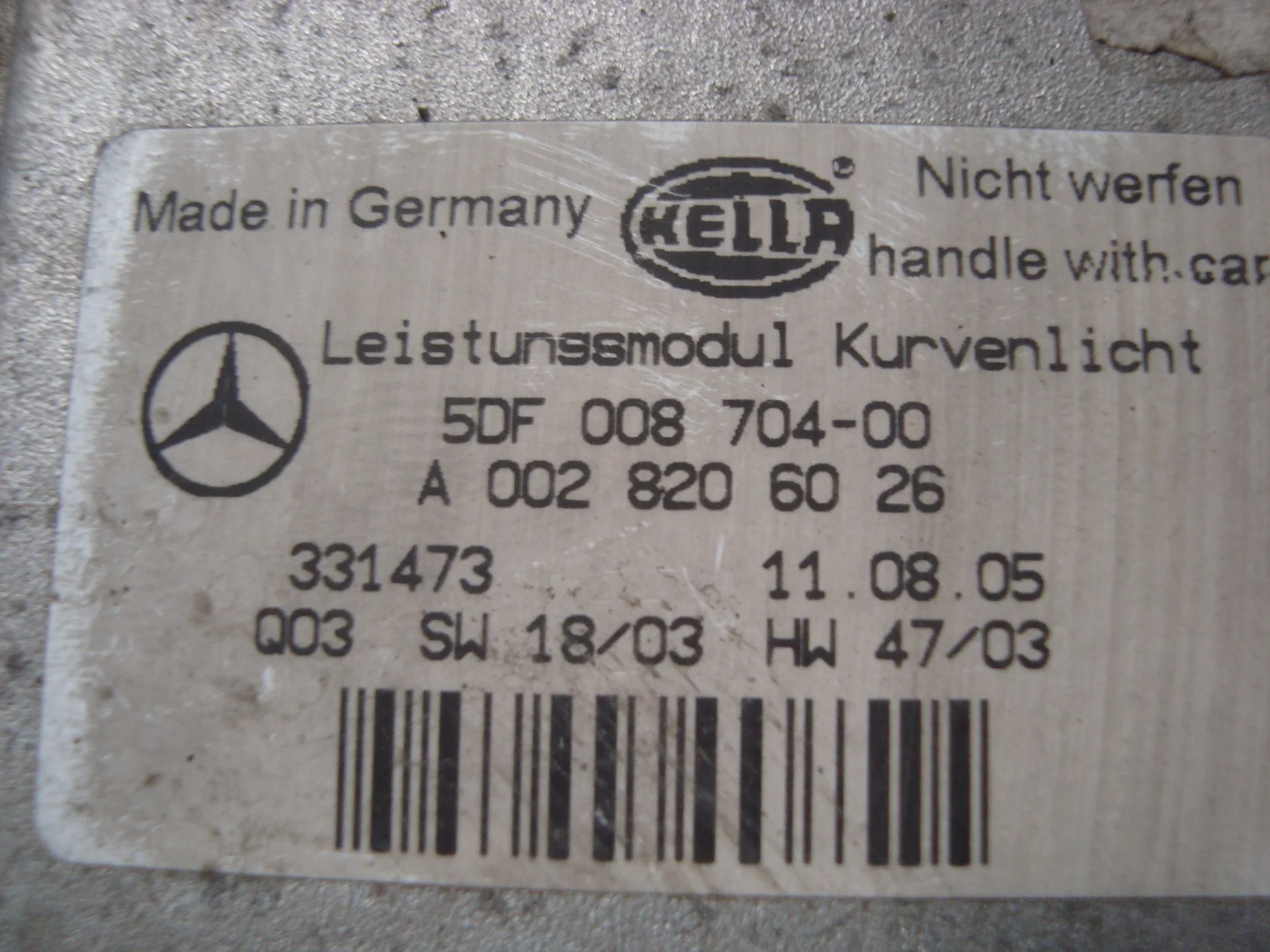 Блок управления автокорректором фар Mercedes-Benz W164 642 A0028206026 - миниатюра 3