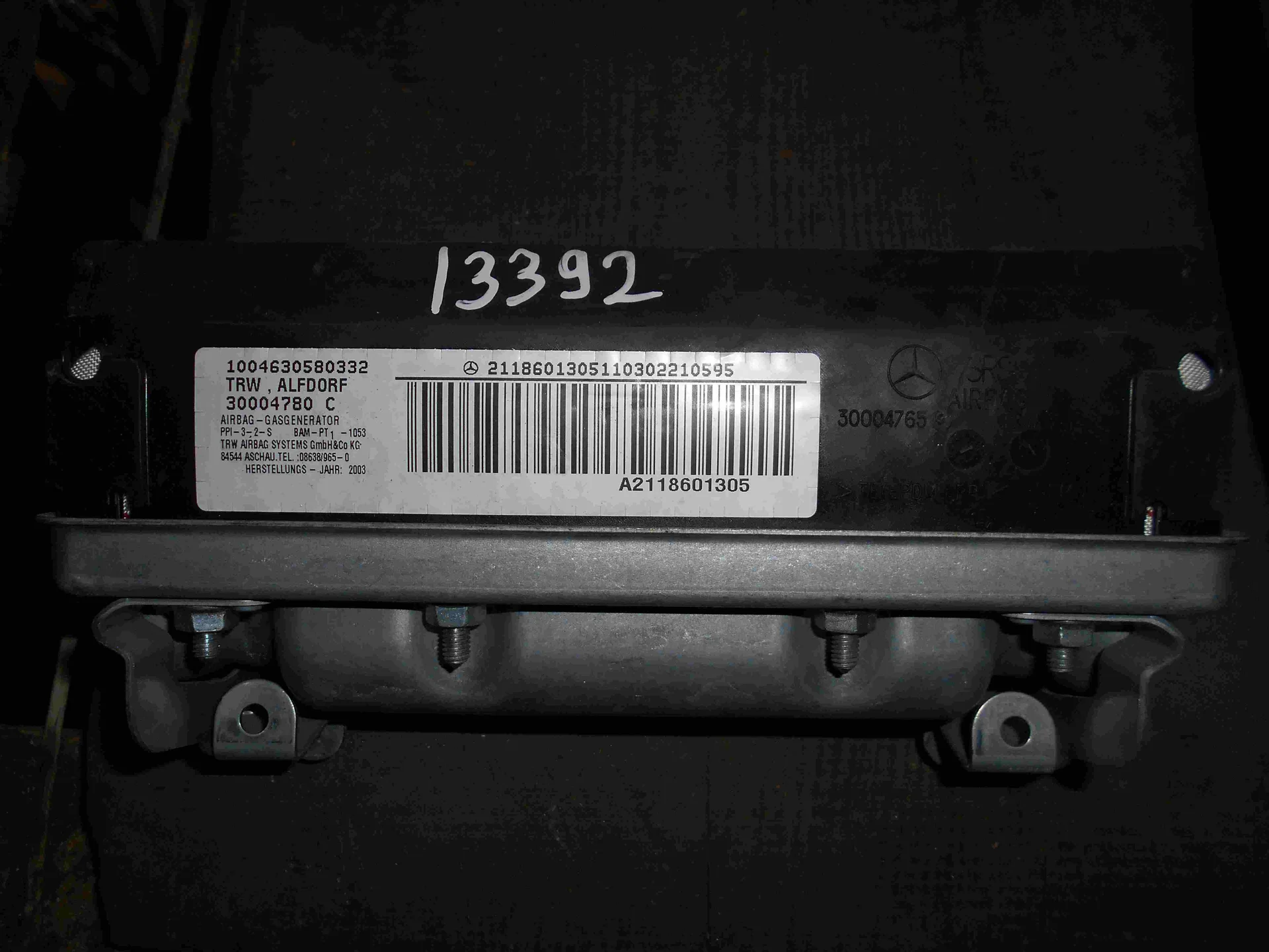 Подушка безопасности в торпеду Mercedes-Benz W211 A2118601305 - изображение 1